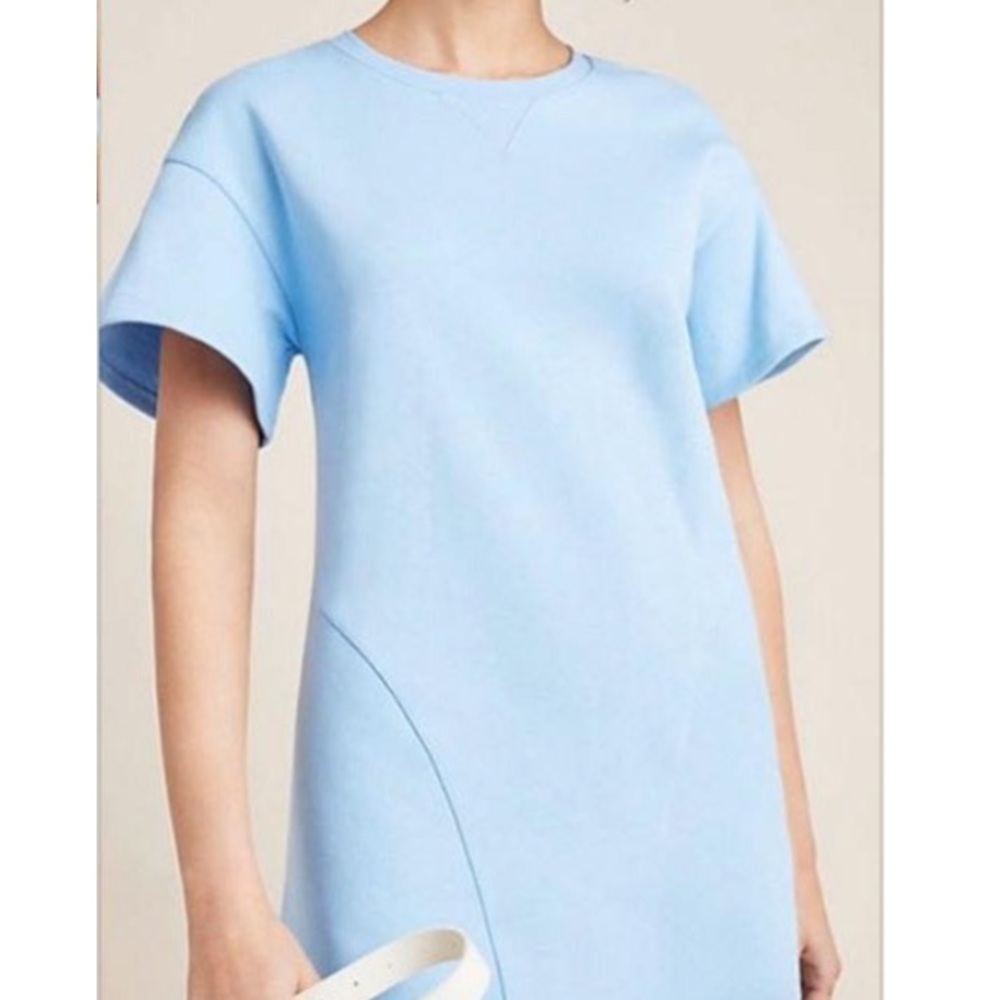 Anthropologie Wolven Blue Sweatshirt Dress XS